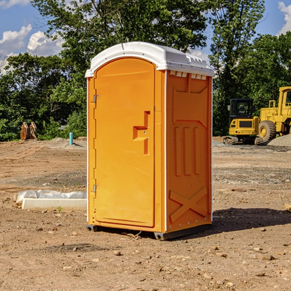 how often are the portable restrooms cleaned and serviced during a rental period in Paupack